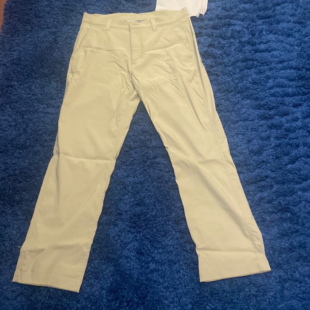 Brand new never worn Eddie Baiuer khakis. Water resistant material. Never worn .